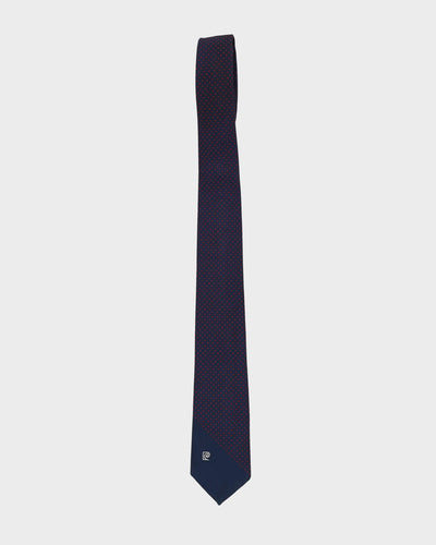 Pierre Cardin Navy / Red Patterned Silk Tie