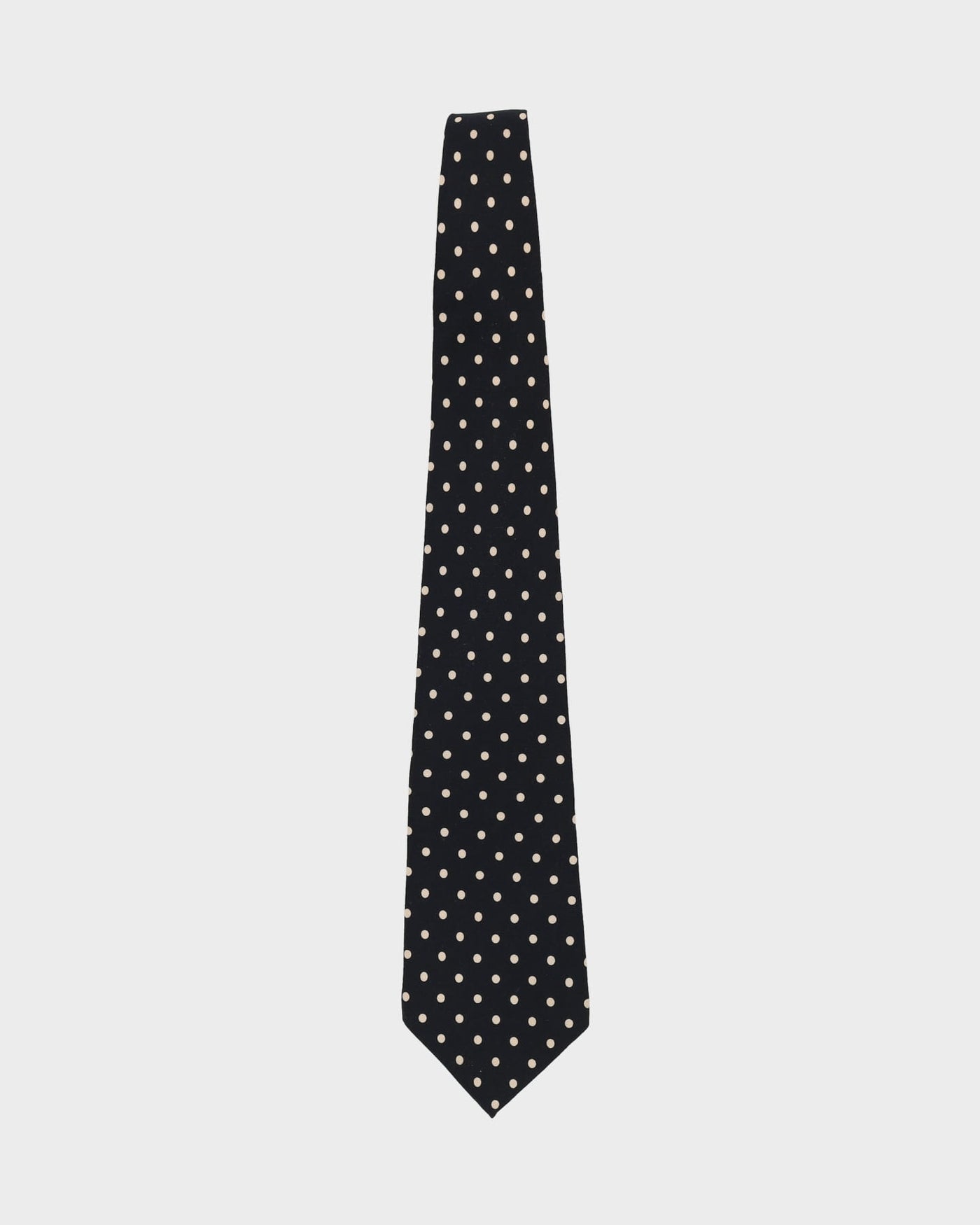Polo by Ralph Lauren Black / White Polka Dot Patterned Tie