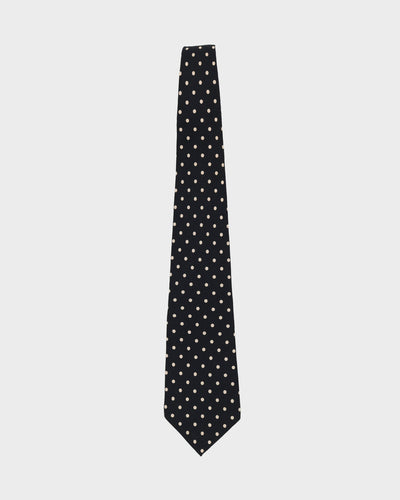 Polo by Ralph Lauren Black / White Polka Dot Patterned Tie