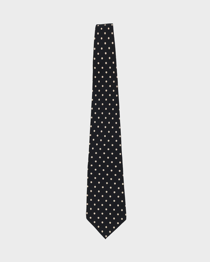 Polo by Ralph Lauren Black / White Polka Dot Patterned Tie