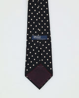 Polo by Ralph Lauren Black / White Polka Dot Patterned Tie