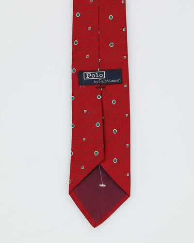 Polo by Ralph Lauren Red Patterned Tie