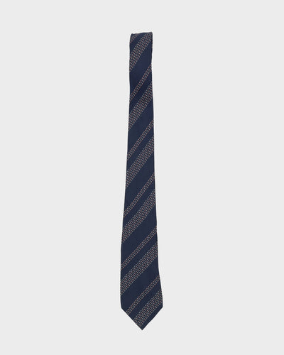 90s Nina Ricci Navy Patterned Tie