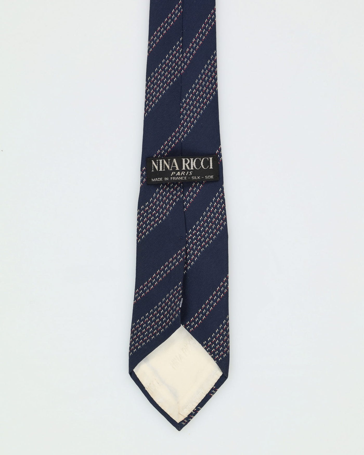 90s Nina Ricci Navy Patterned Tie