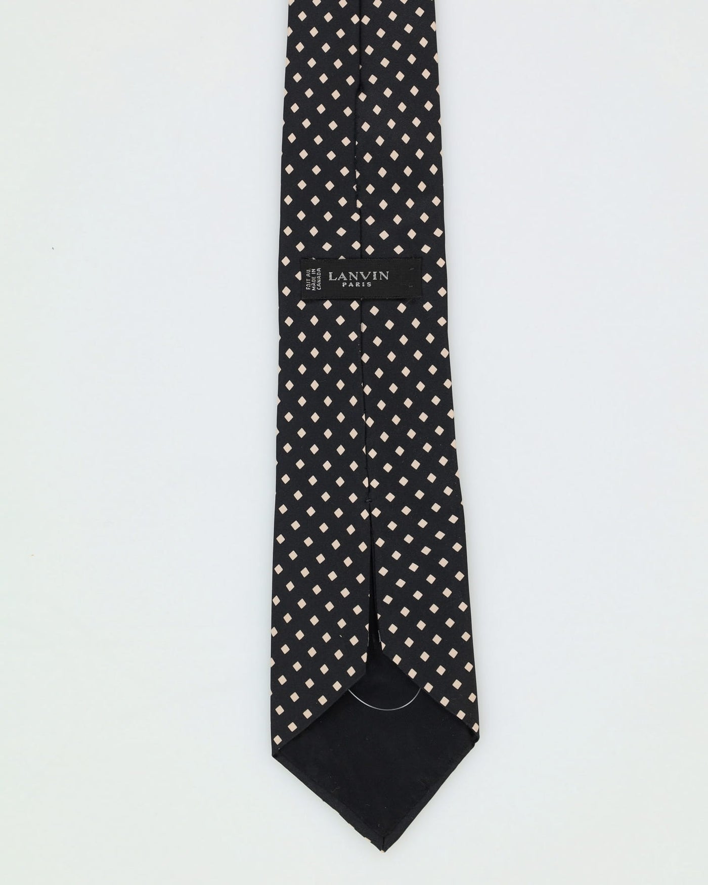 Vintage Lanvin Black & White Patterned Tie