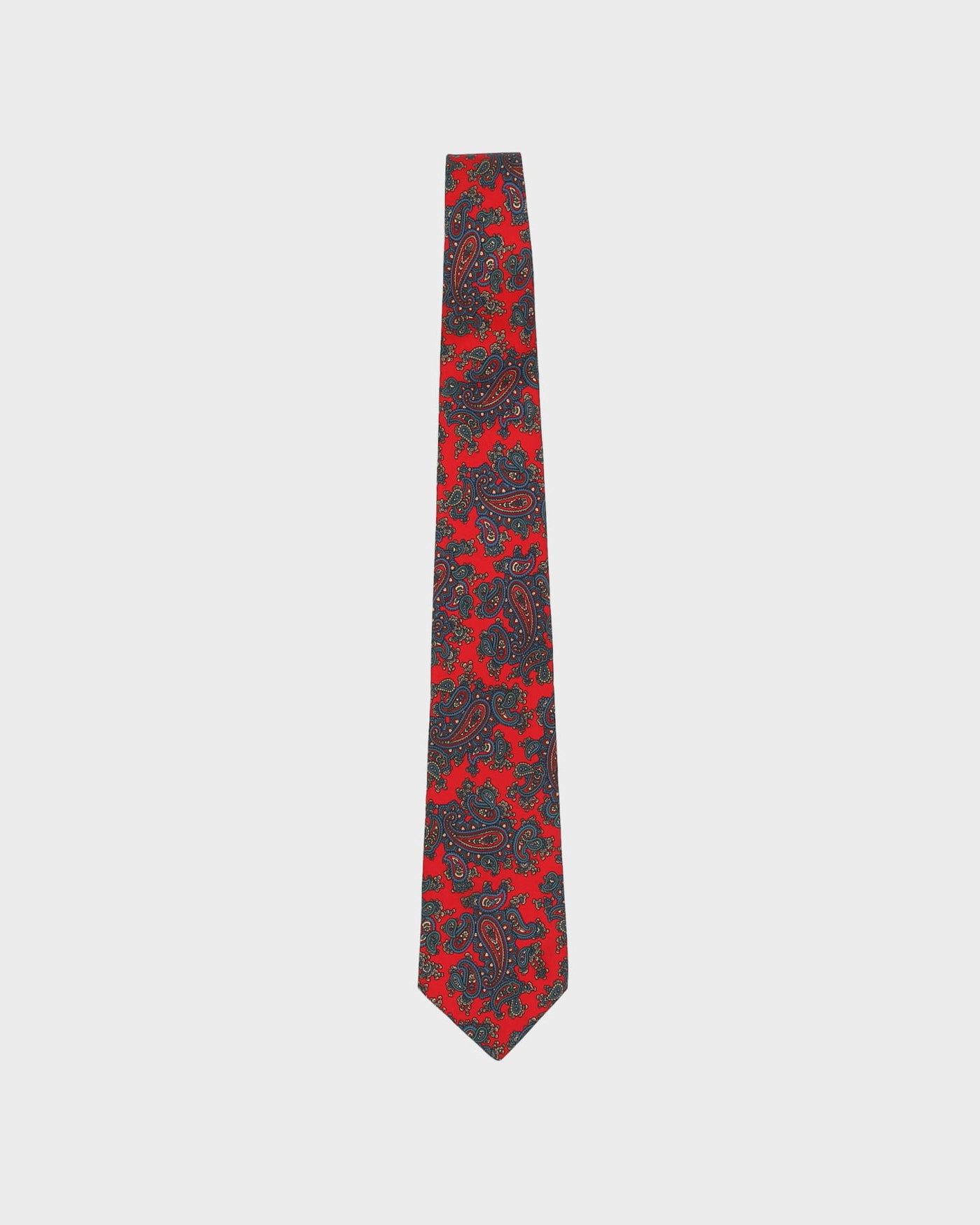 Vintage Lanvin Red Paisley Patterned Tie