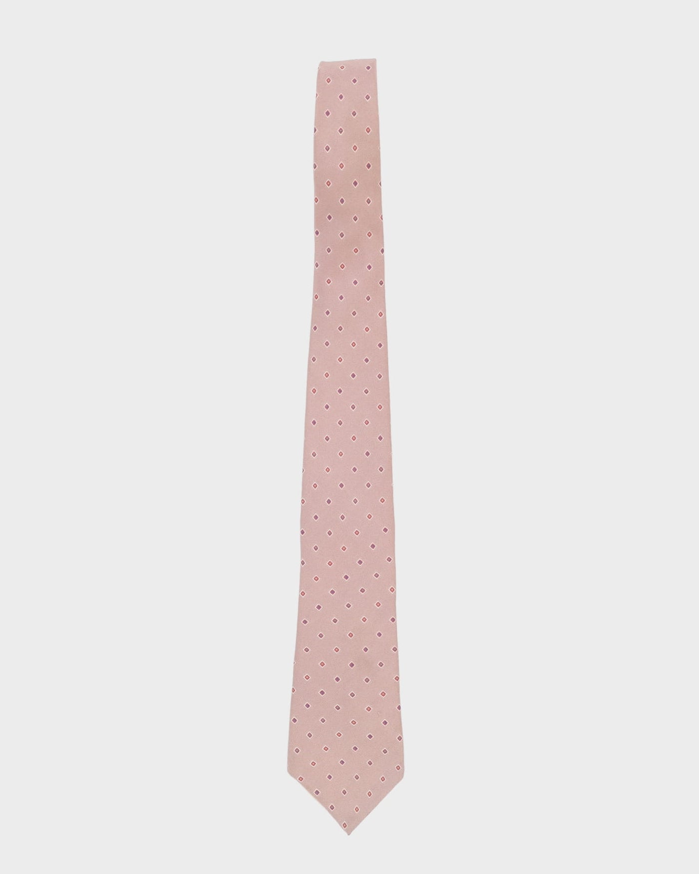 Vintage Lanvin Pink Patterned Silk Tie