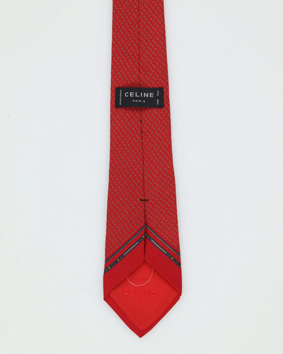 Vintage Celine Red Patterned Tie