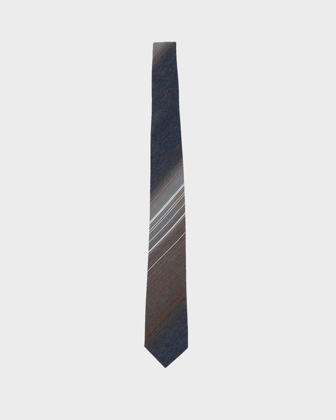 Vintage 90s Christian Dior Grey / Silver Patterned Tie