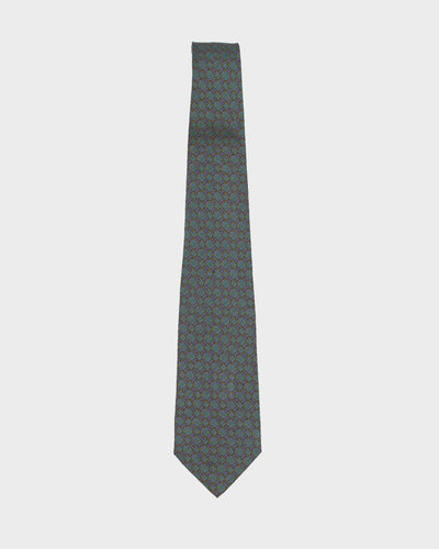 Vintage Givenchy Green Chain Link Patterned Tie