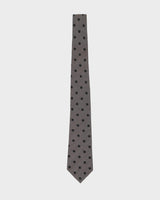 Vintage 80s Gucci Grey / Black Polka Dot Patterned Tie