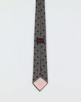 Vintage 80s Gucci Grey / Black Polka Dot Patterned Tie
