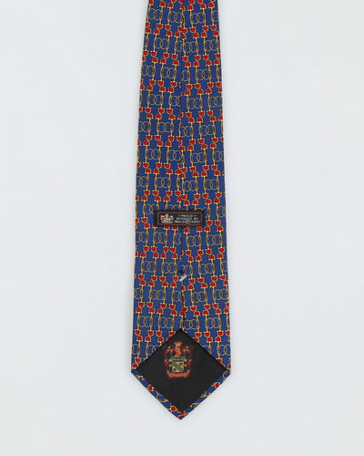 Vintage 80s Paolo Designed By Paolo Gucci Grey / Black Patterned Tie