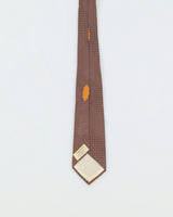 Vintage 60s The Man Brown Block Patterned Tie