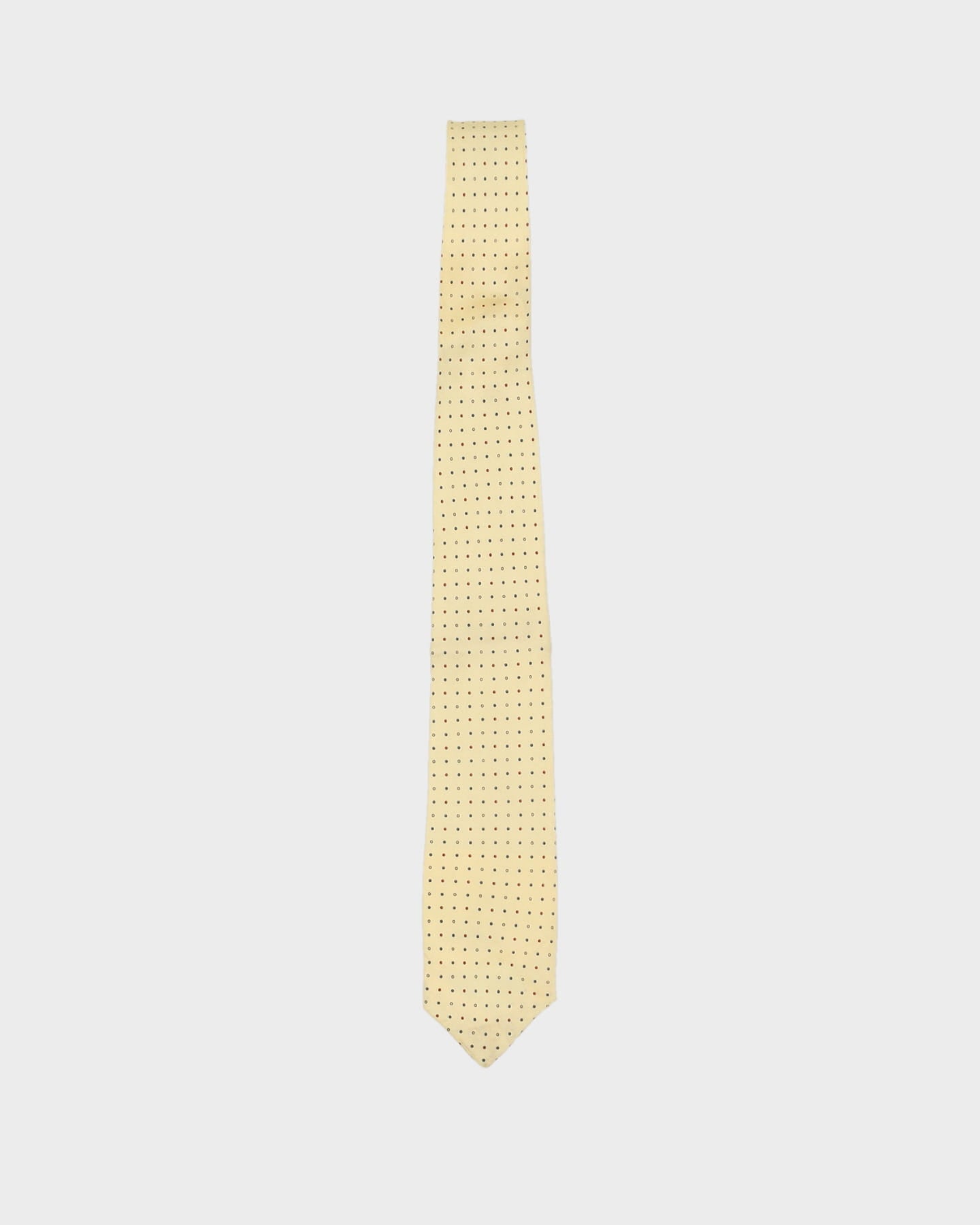 Vintage 70s Monsieur Pierre Yellow Dot Patterned Tie