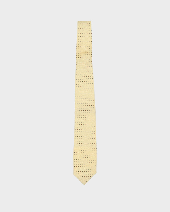 Vintage 70s Monsieur Pierre Yellow Dot Patterned Tie