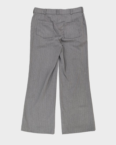 Rokit Originals 70s Grey Pinstripe Trousers - W35