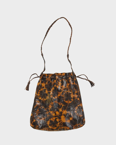 Vintage 1970s Brown Leather Shoulder Bag - One Size