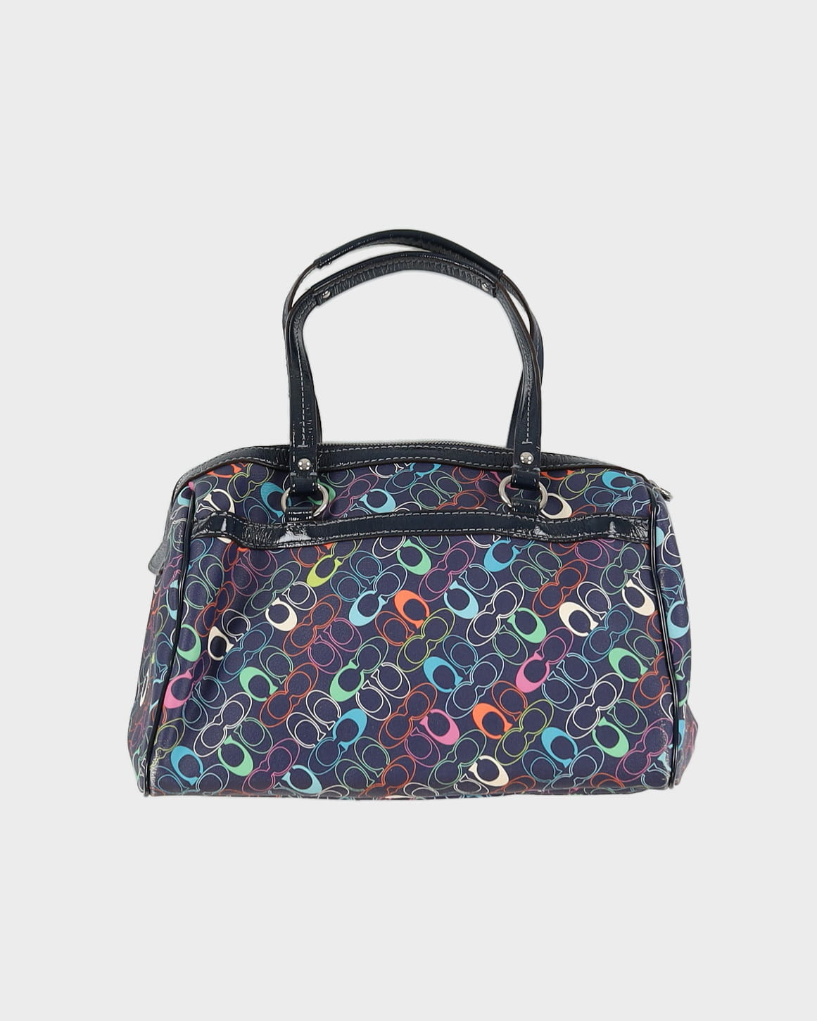 Coach Blue Logo Patterned Handbag - One Size