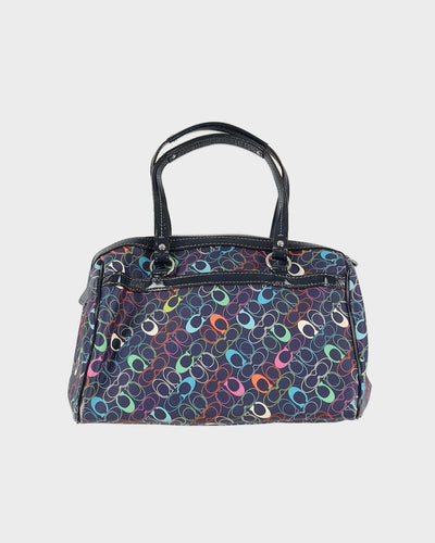 Coach Blue Logo Patterned Handbag - One Size