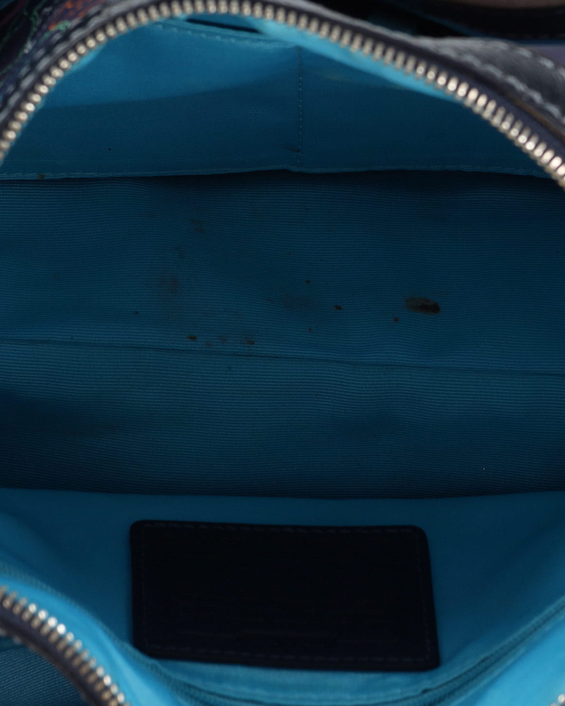Coach Blue Logo Patterned Handbag - One Size