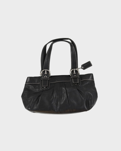 Coach Black Leather Handbag - One Size