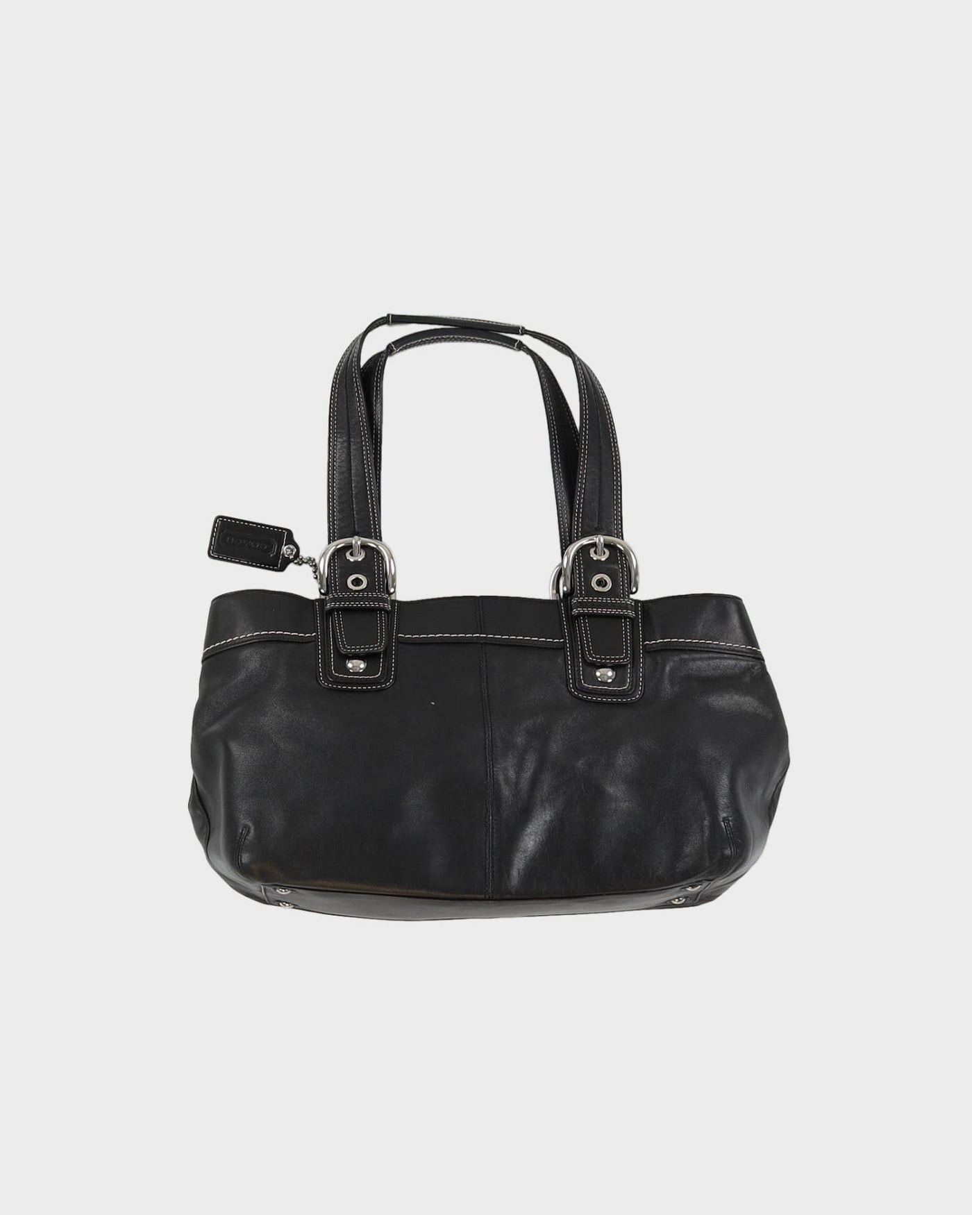 Coach Black Leather Handbag - One Size