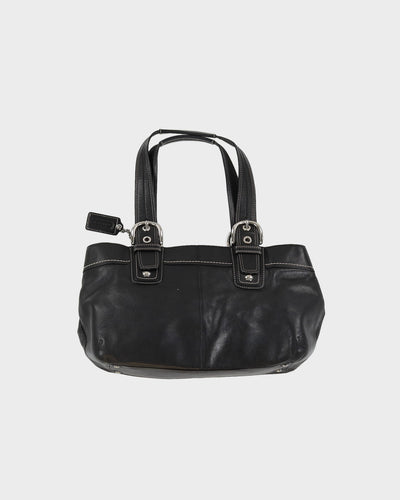 Coach Black Leather Handbag - One Size
