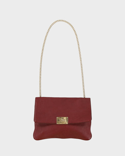 Michael Kors Burgundy Leather Shoulderbag - One Size