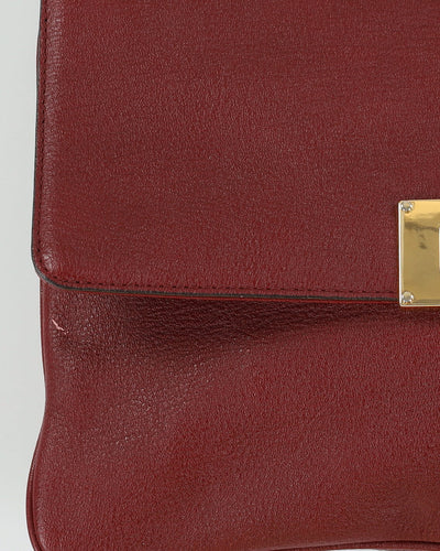 Michael Kors Burgundy Leather Shoulderbag - One Size