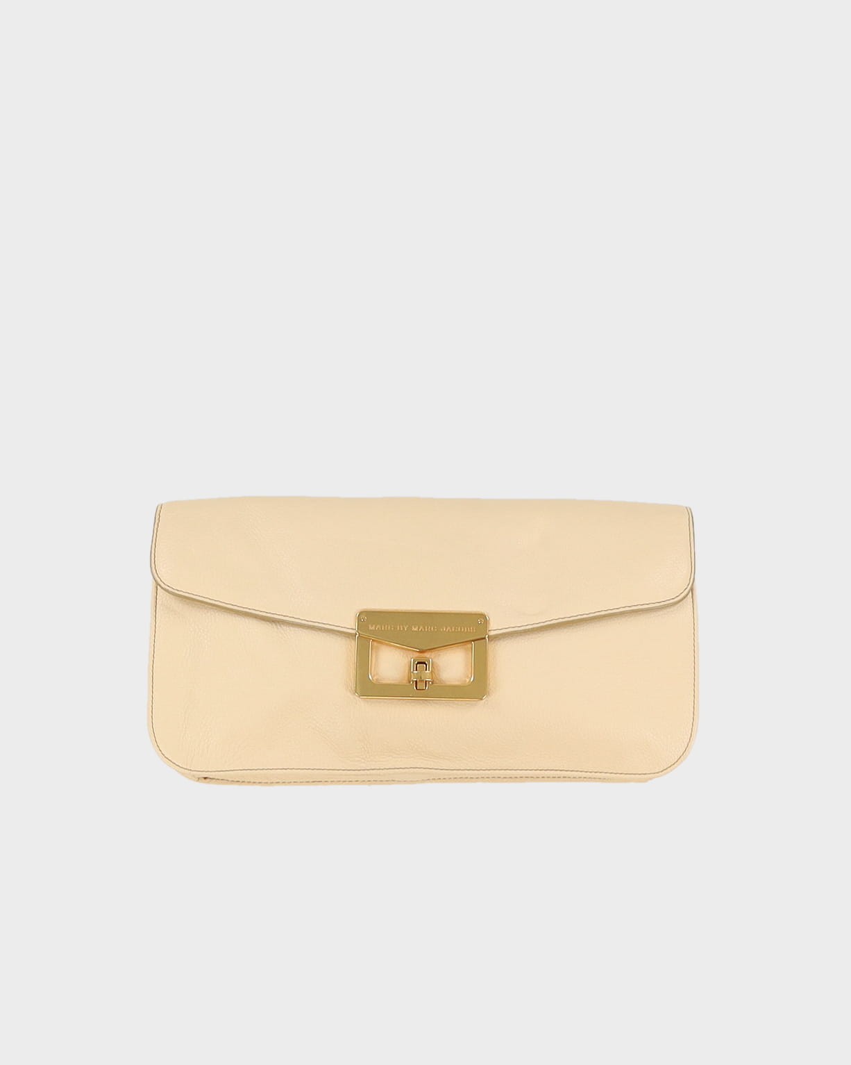 Marc Jacobs Cream Clutch Bag - One Size