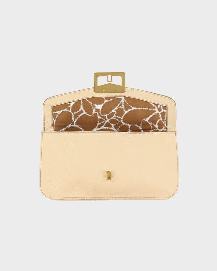 Marc Jacobs Cream Clutch Bag - One Size