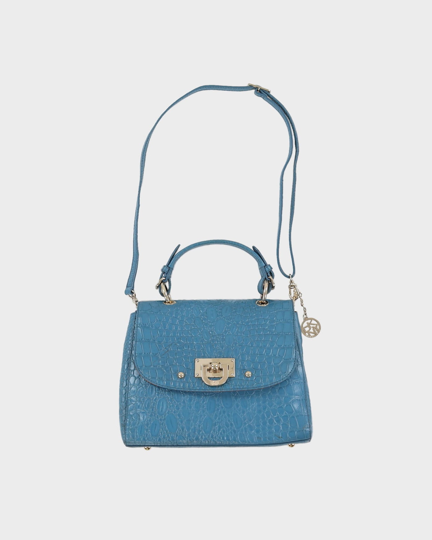 DKNY Blue Leather Handbag - One Size