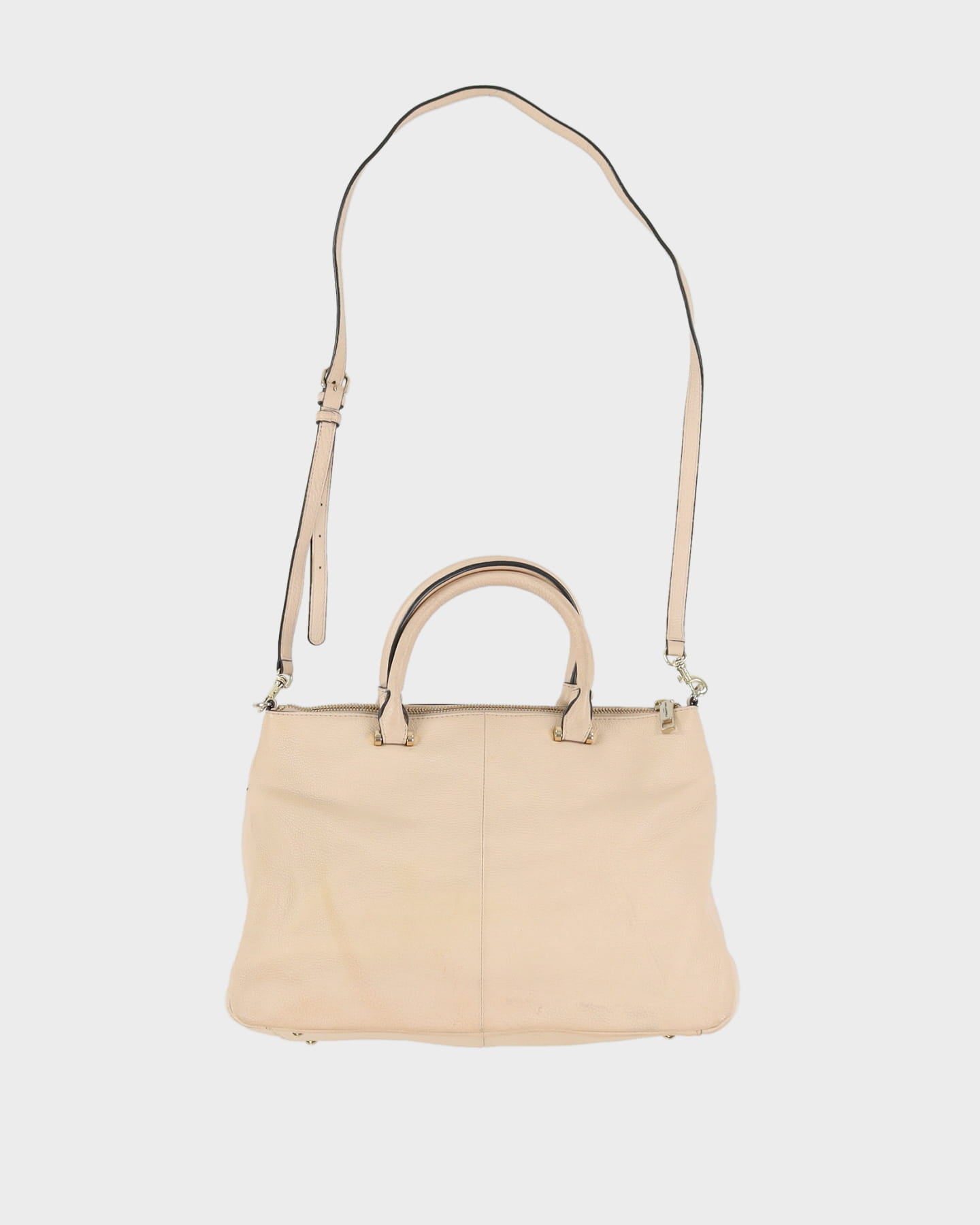 Karl Lagerfeld Cream And Black Leather Handbag - One Size