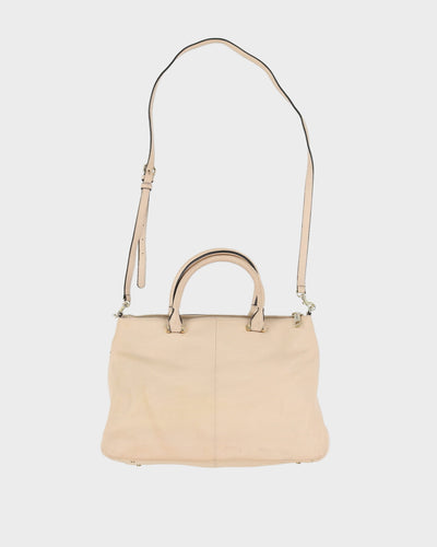 Karl Lagerfeld Cream And Black Leather Handbag - One Size