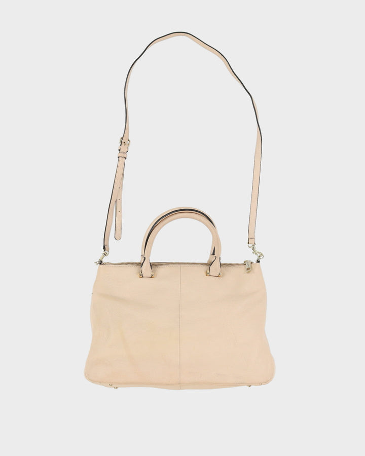Karl Lagerfeld Cream And Black Leather Handbag - One Size