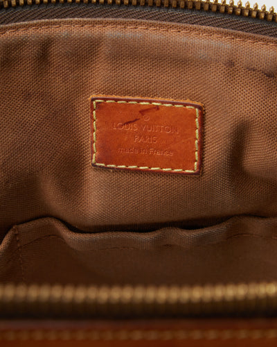Louis Vuitton Brown Logo Leather Handbag - One Size