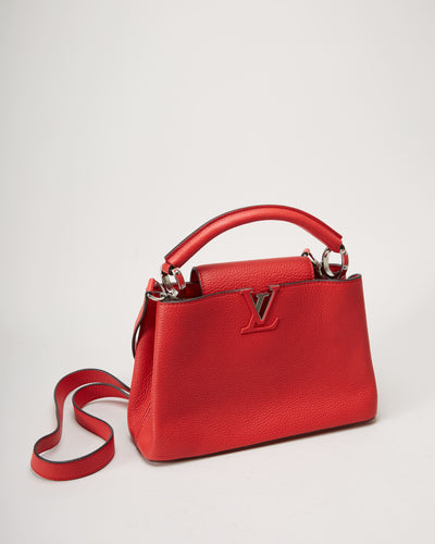 Louis Vuitton Capucines Red Leather Handbag - One Size