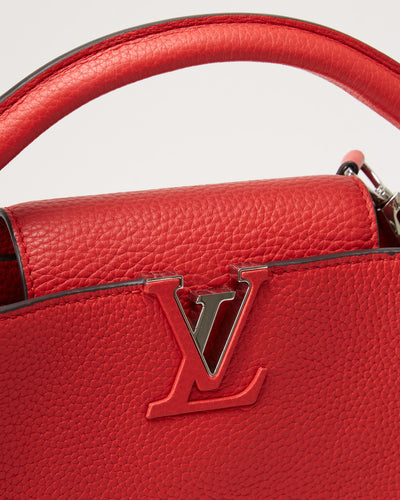 Louis Vuitton Capucines Red Leather Handbag - One Size