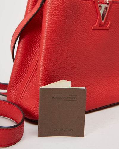 Louis Vuitton Capucines Red Leather Handbag - One Size