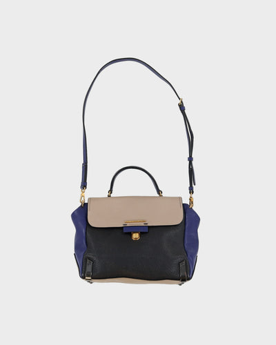 Marc By Marc Jacobs Blue Black Grey Leather Handbag - One Size