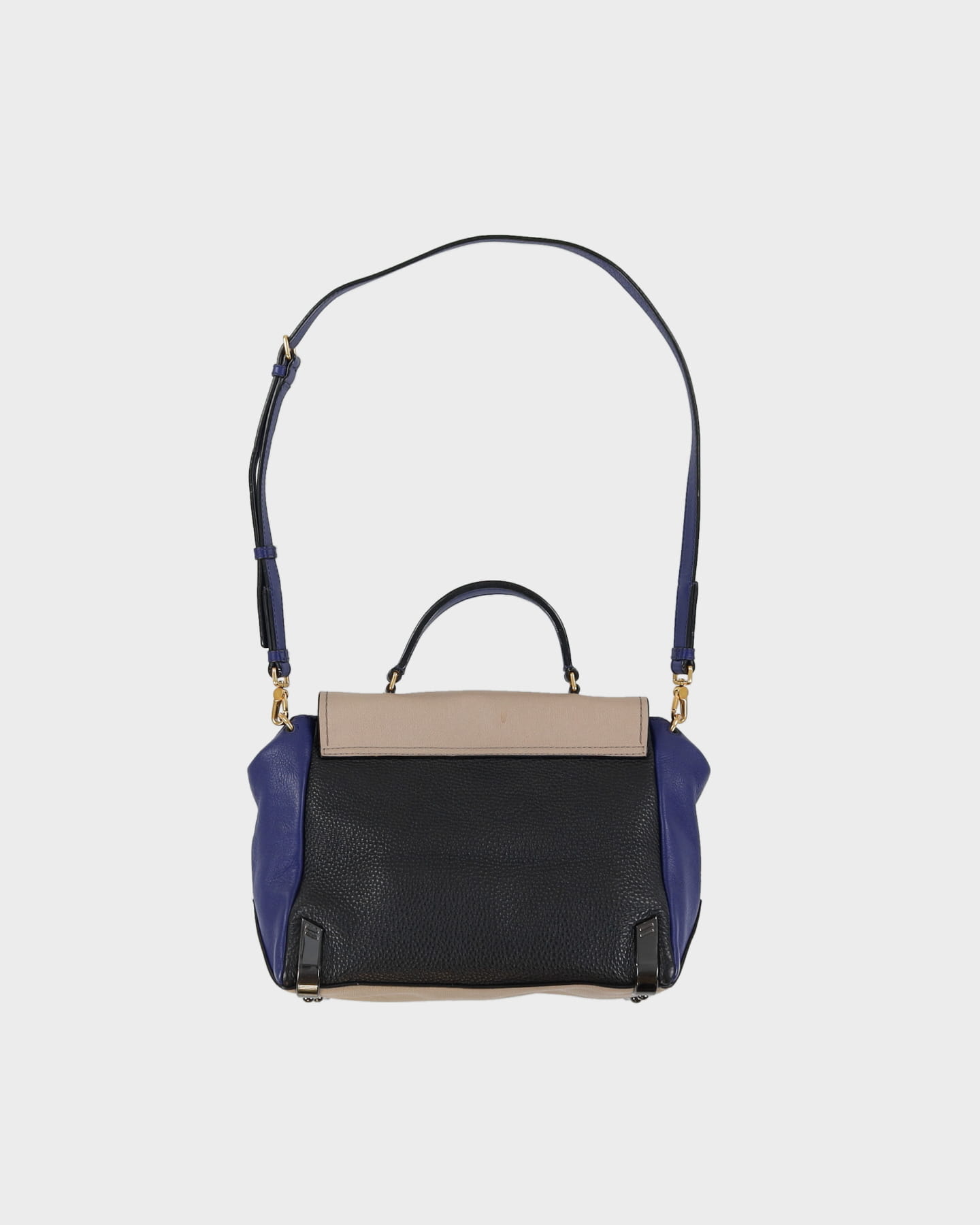 Marc By Marc Jacobs Blue Black Grey Leather Handbag - One Size