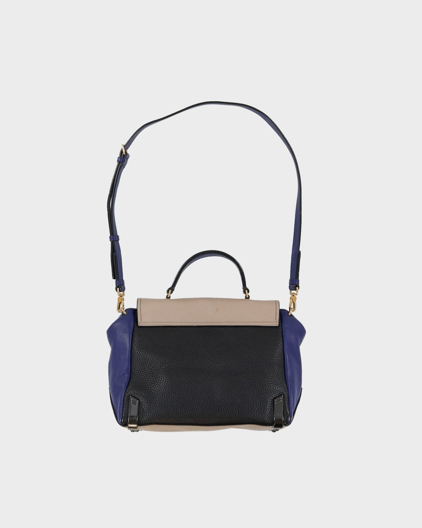 Marc By Marc Jacobs Blue Black Grey Leather Handbag - One Size