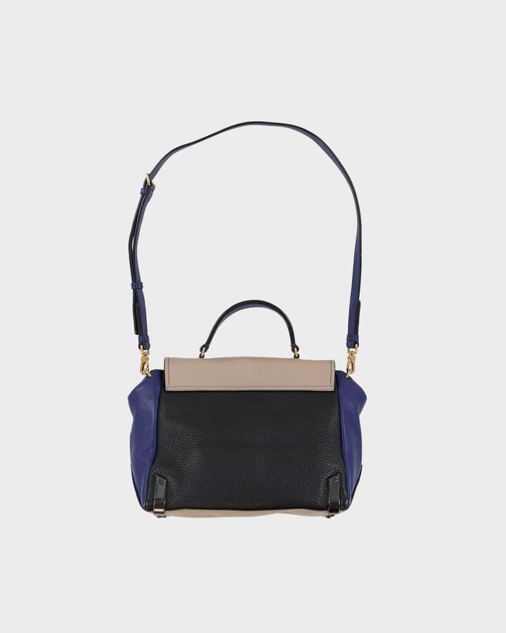 Marc By Marc Jacobs Blue Black Grey Leather Handbag - One Size