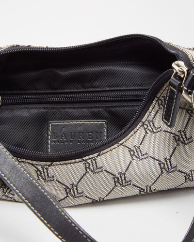 Ralph Lauren Black Logo Fabric Handbag
