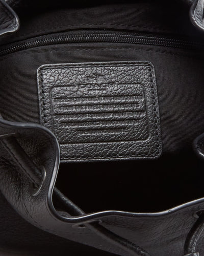 Coach Black Leather Bucket Shoulder Bag