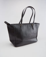 Coach Black Leather Tote Shopper Shoulder Bag