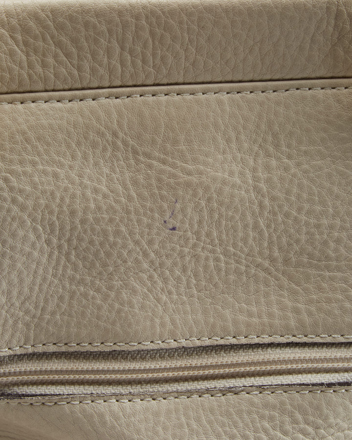 Pierre Cardin White Leather Handbag - One Size