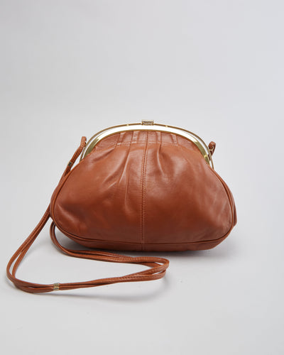 Vintage 1980s Brown Shoulder Bag - One Size