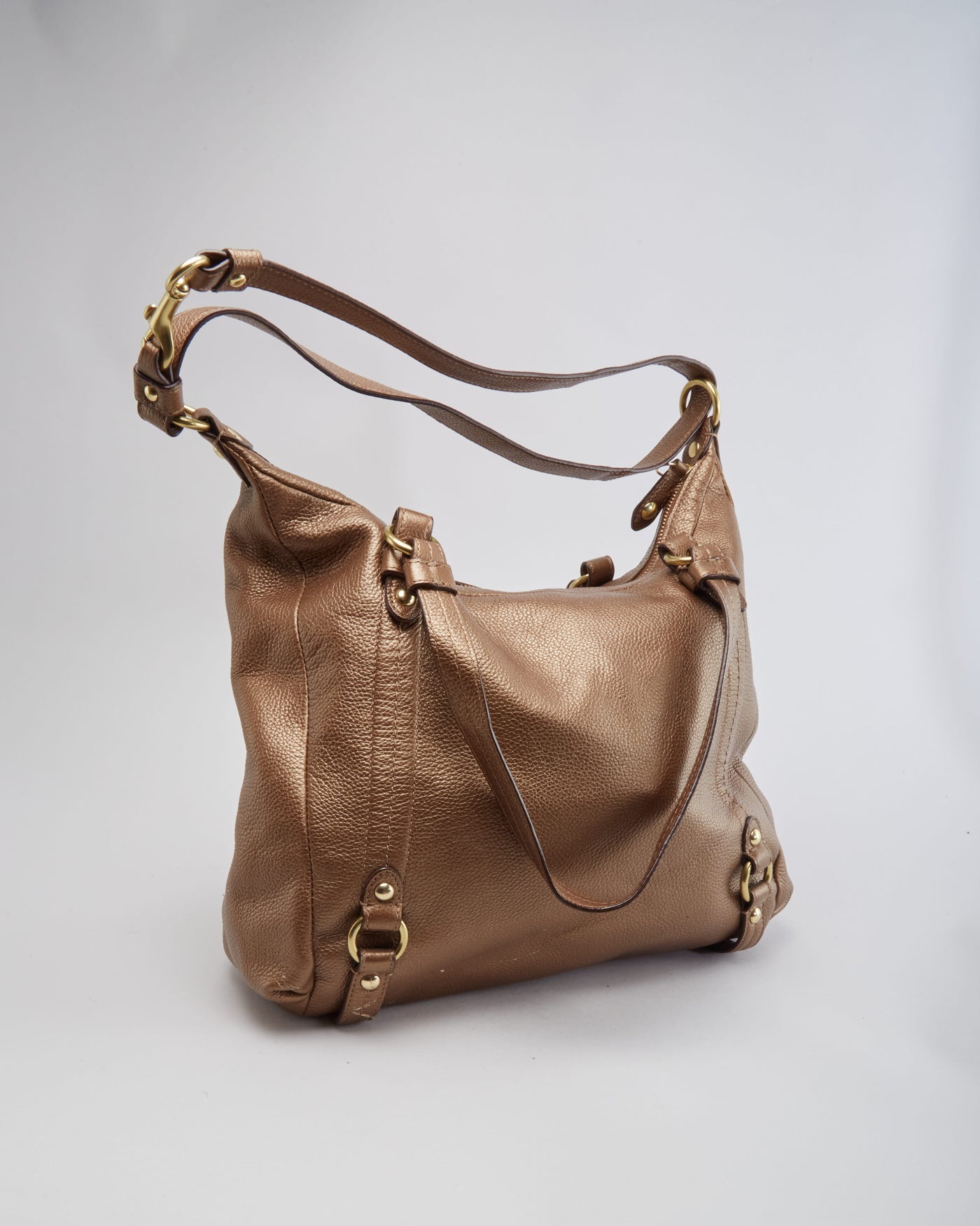 Coach Gold Leather Shoulder Bag - One Size